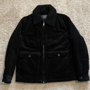 H&M Men's Black Corduroy Coat